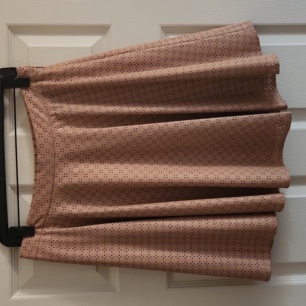 Leather eyelet circle skirt